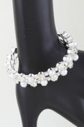 Double Pearled Cuff Bracelet