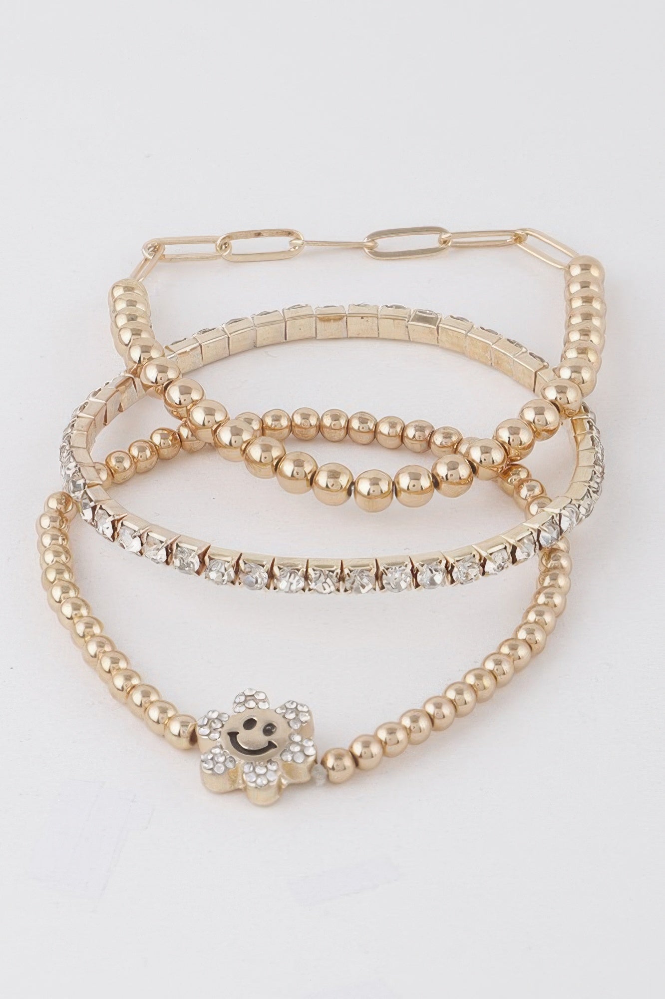 Bejeweled Happy Flower Bracelets