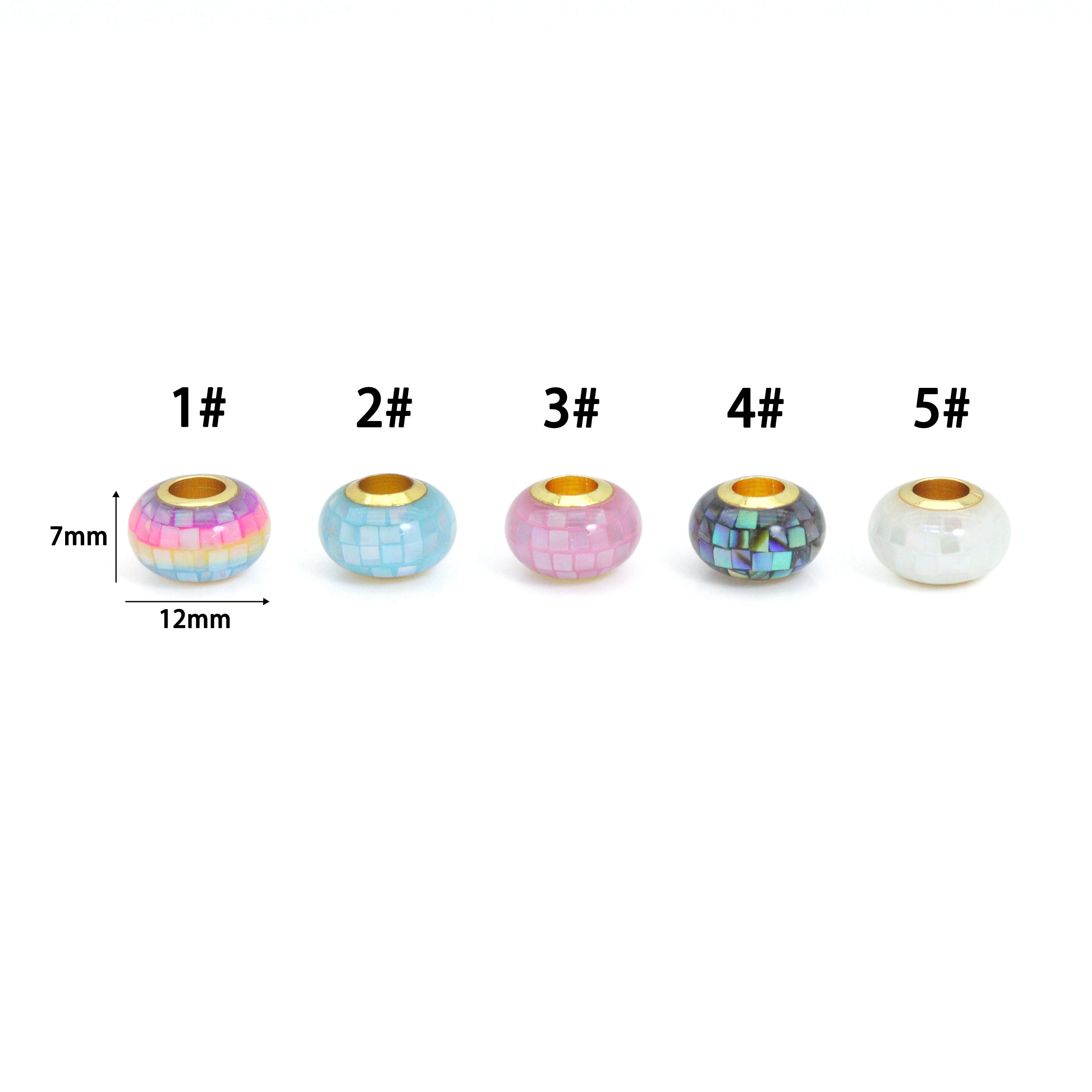 Natural Mother of Pearl Abalone Oval Shape Spacer Beads, Sku#WL22