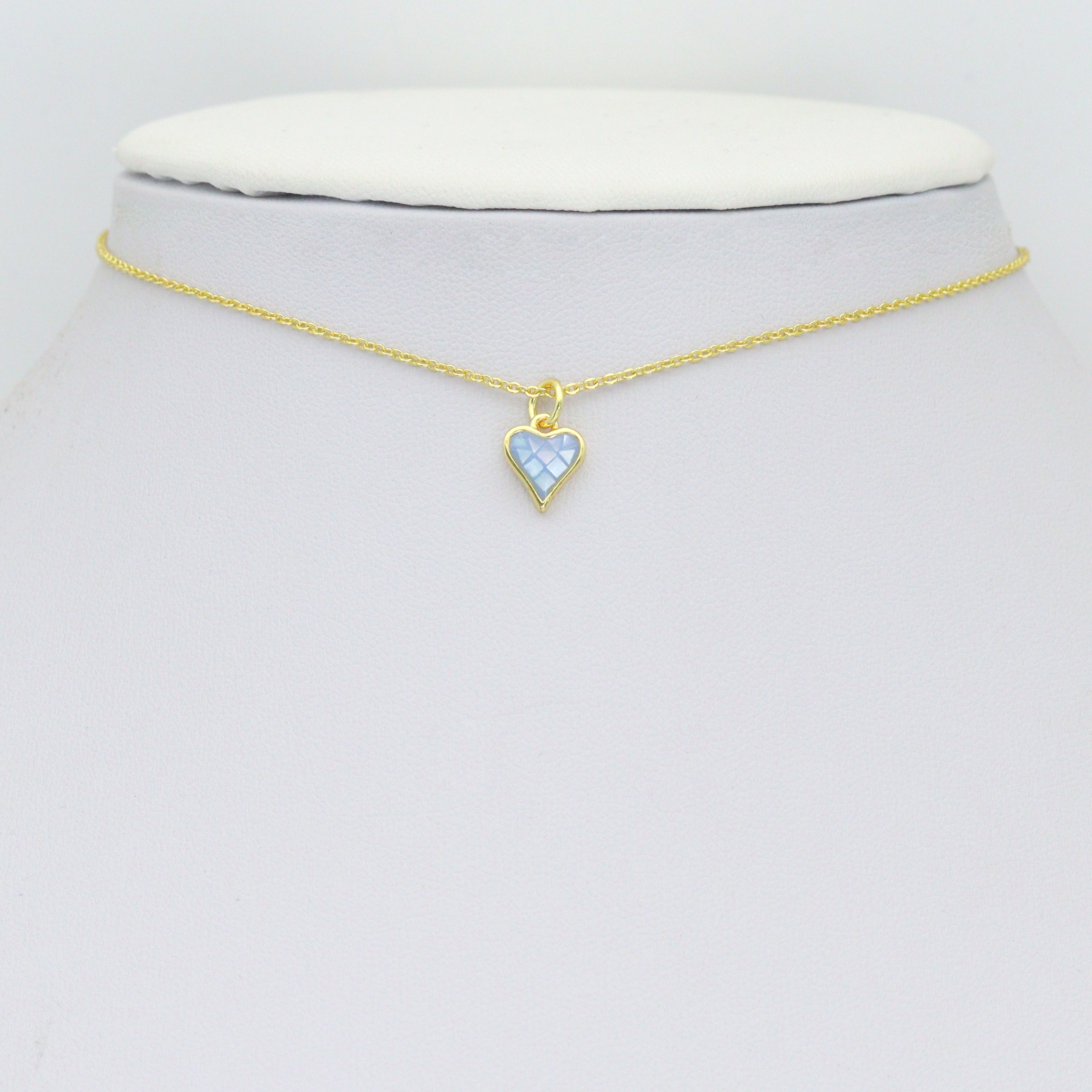 Colorful Gold Pearl Heart Pendant charm, Sku#WL26