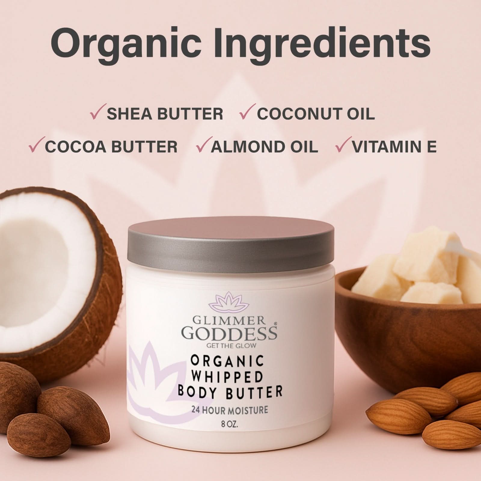 Glimmer Goddess Organic Whipped Body Butter - Coconut Lime