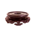 Wooden Bowl Stand - Carved Home Decor Display Base 4"