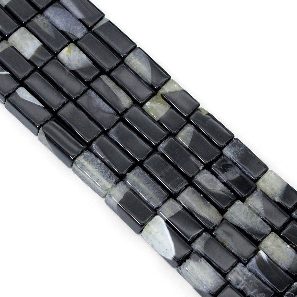 10x20mm Rectangulr Prism Druzy Agate, Sku#YK29