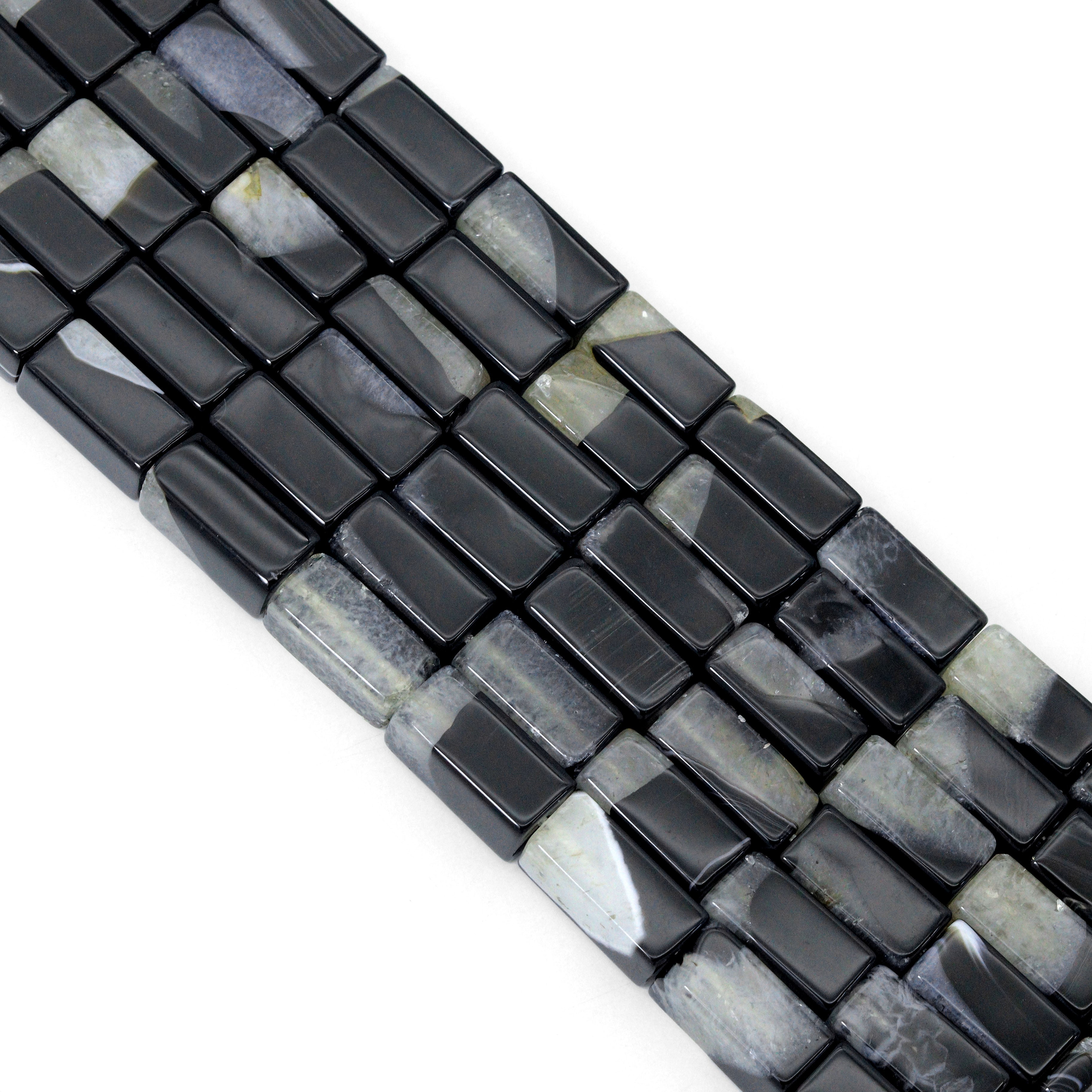 10x20mm Rectangulr Prism Druzy Agate, Sku#YK29