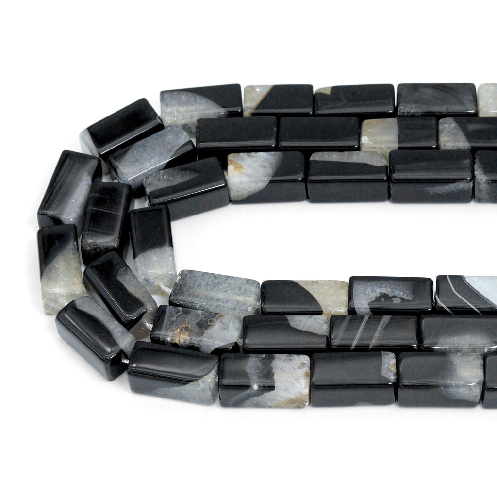 10x20mm Rectangulr Prism Druzy Agate, Sku#YK29