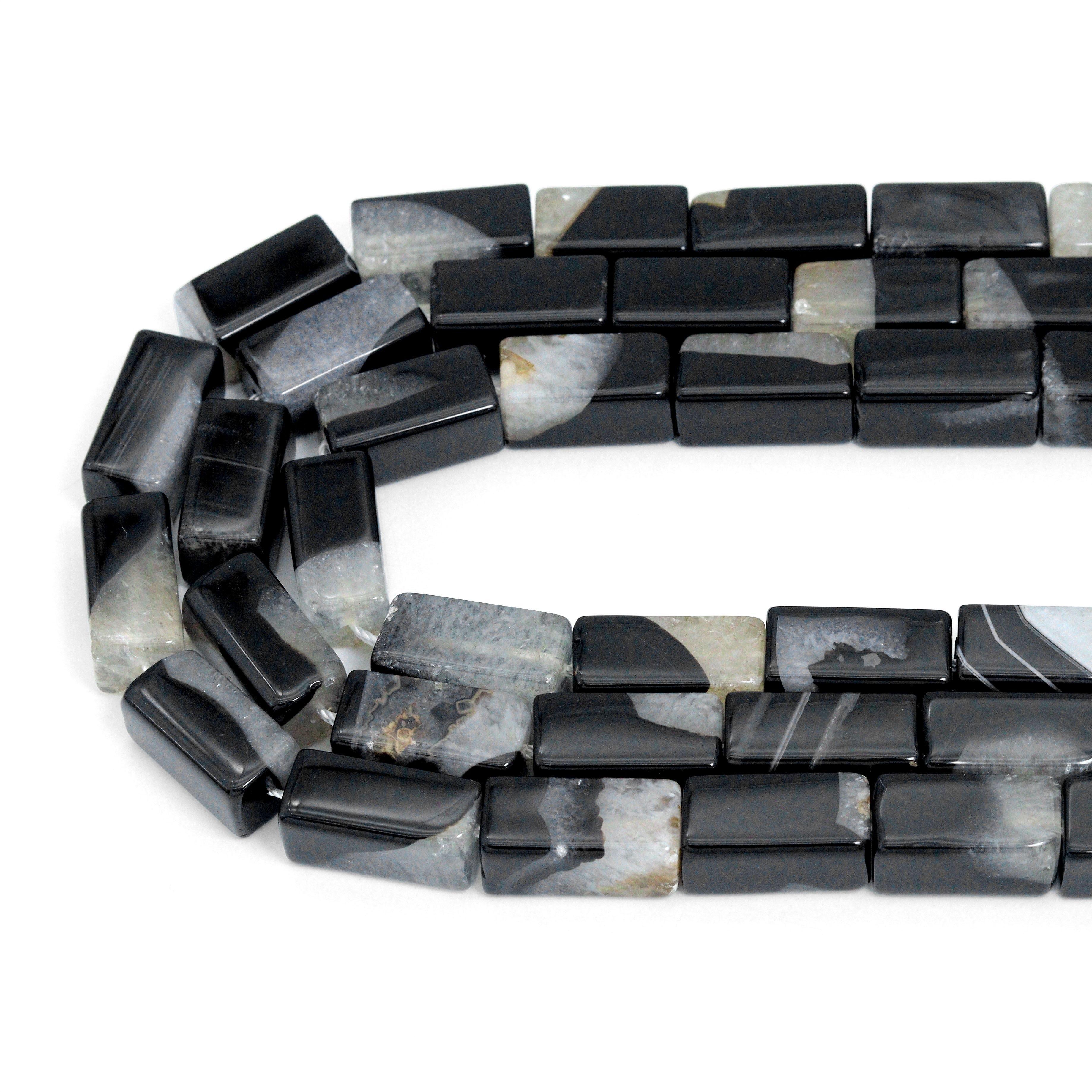 10x20mm Rectangulr Prism Druzy Agate, Sku#YK29