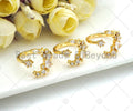 CZ Moon Star Open Ring, Sku#LD39