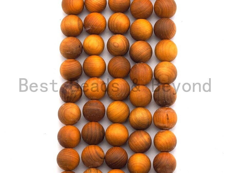Natural Smooth Round Wood beads, 6mm/8mm/10mm/12mm Natural Yellow Wood beads, Natural  Wood Grain Beads, 15.5inch strand,SKU#U465