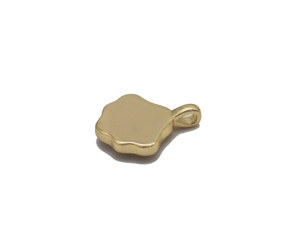 Gold White MOP Shell Charm, Sku#LX86