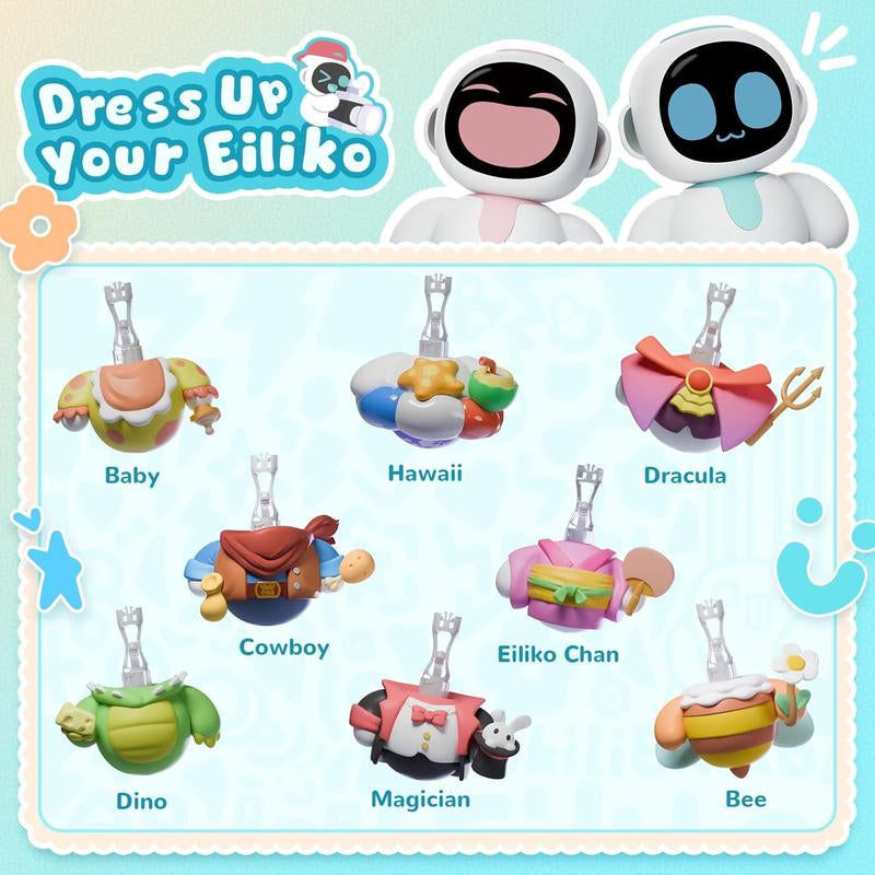 Energize Lab, Eiliko Aquamarine - Your Tiny AI Charm Robot That Matches Every Daily Outfit, Fun Electronic Pendant Toys, for Couples and Best Friends.