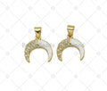 CZ Enamel Horn Charm, Sku#LD183