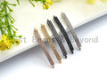CZ Micro Pave 3x33mm Thin Bracelet Connector bar, CZ Pave Bar Connector for Bracelet Making, Cubic Zirconia Connector/Link,sku#E489C