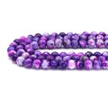 Purple Agate Round Smooth Beads, Sku#U1744