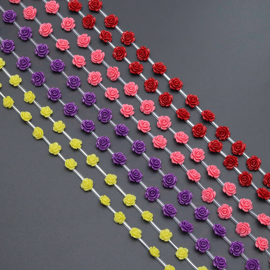 12mm Rose Flower Beads, Sku#U2125