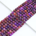 Sugilite Jade Round Smooth Beads, Sku#U2119