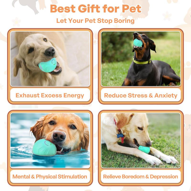 Interactive Touch-Activated Dog Ball - Moving, Vibrating Toy for Small & Medium Dogs - Anti-Boredom, USB Rechargeable Fun!