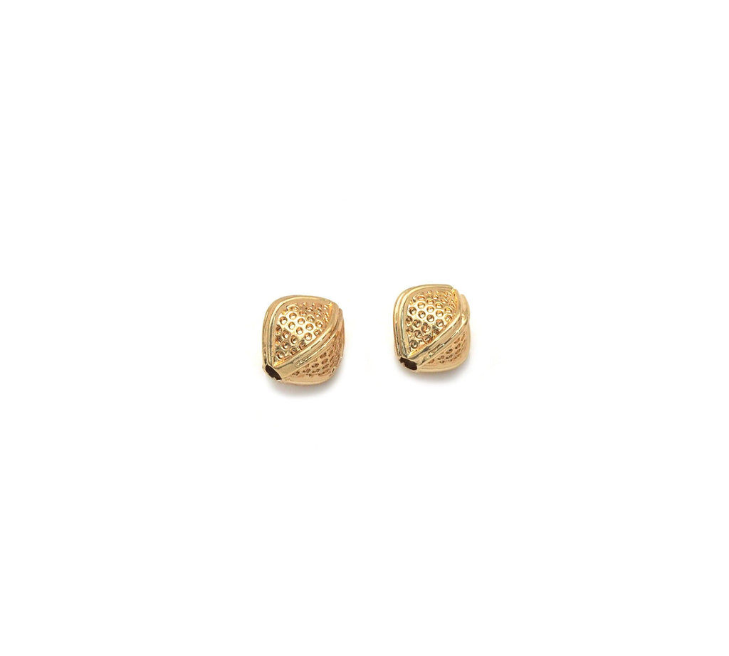 Gold Bicone Spacer Beads, Sku#ZX111