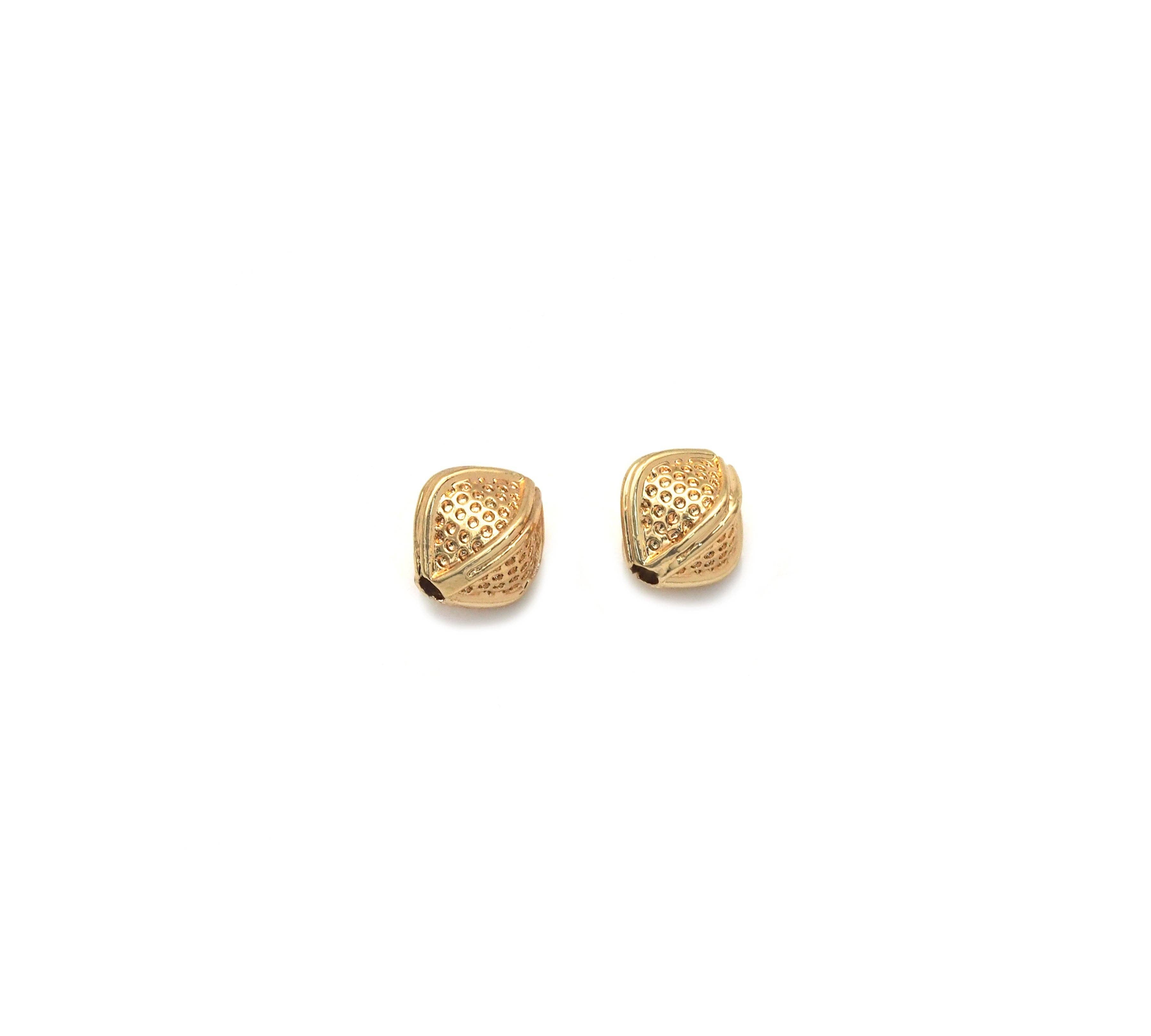 Gold Bicone Spacer Beads, Sku#ZX111