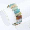 10x20mm Amazonite Rectangle Stretchy Bracelet, Sku#U1997