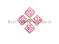 100% Natural PINK Color Shell Diamond Shape Charm, Fuchsia Color Shell Charm, Pink Shell Jewelry, 13x16mm,SKU#Z327
