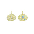 CZ Oval Shape Evil Eye with Opal Center Pendant, Sku#LX570