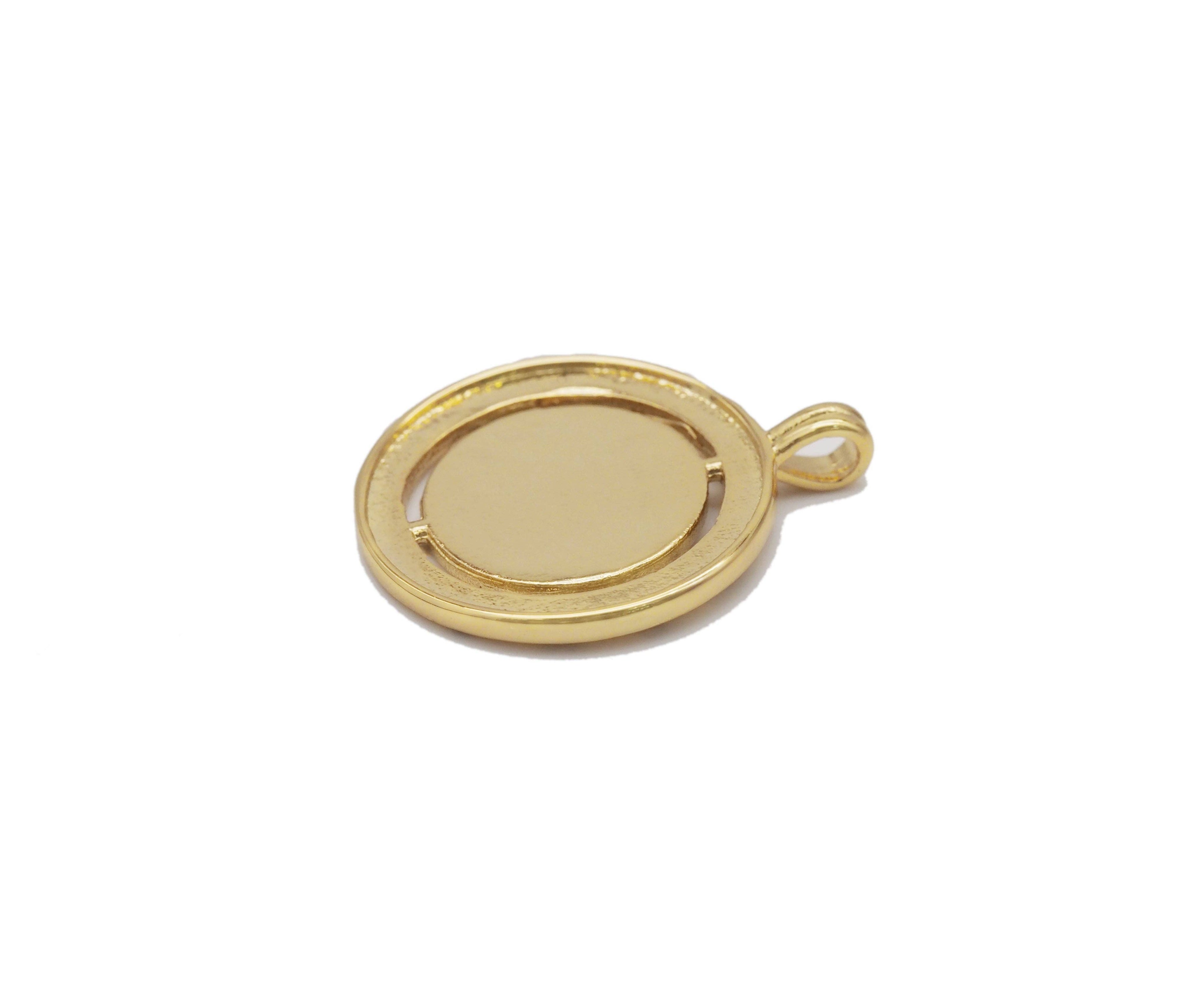 Enamel Twelve Constellations Round Charm, Sku#Y744