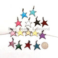 Enamel Colorful Star Charms, Enamel Oil drop Star Pendant, F593S