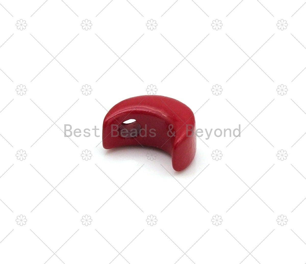 Enamel Colorful Crscent Moon, Crescent Moon, Pink Turquoise Black Yellow Enamel Jewelry,10x8mm,Sku#LD159