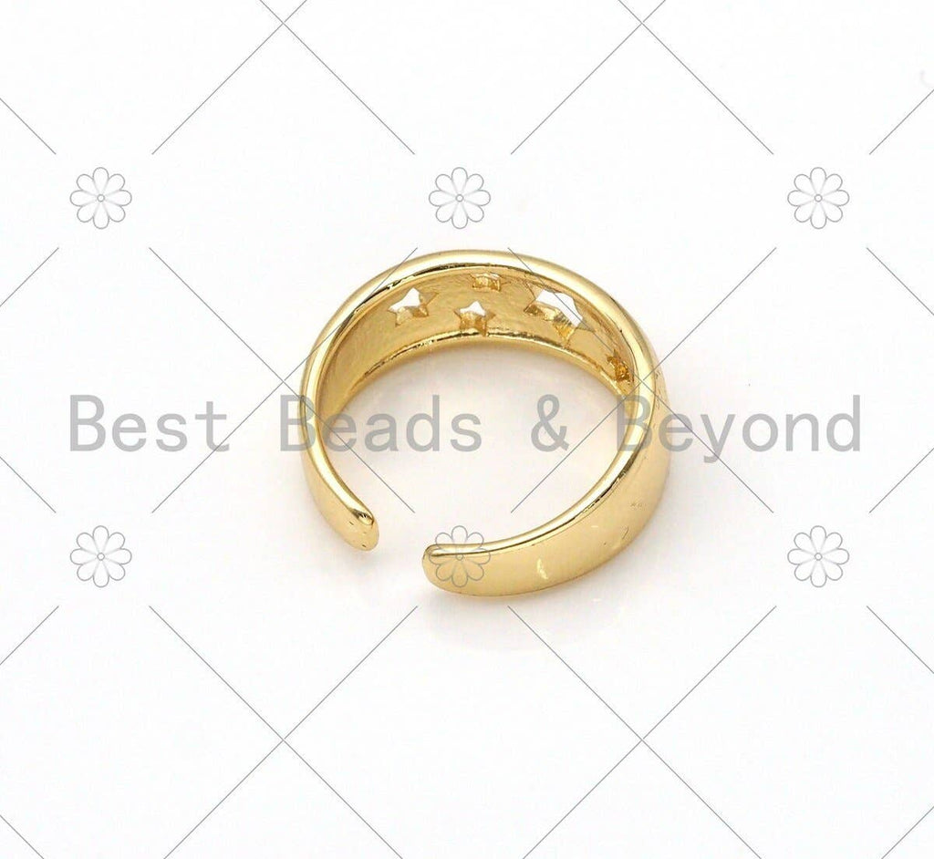 Hollow Out Star Shape Adjustable Ring,Sku#X213