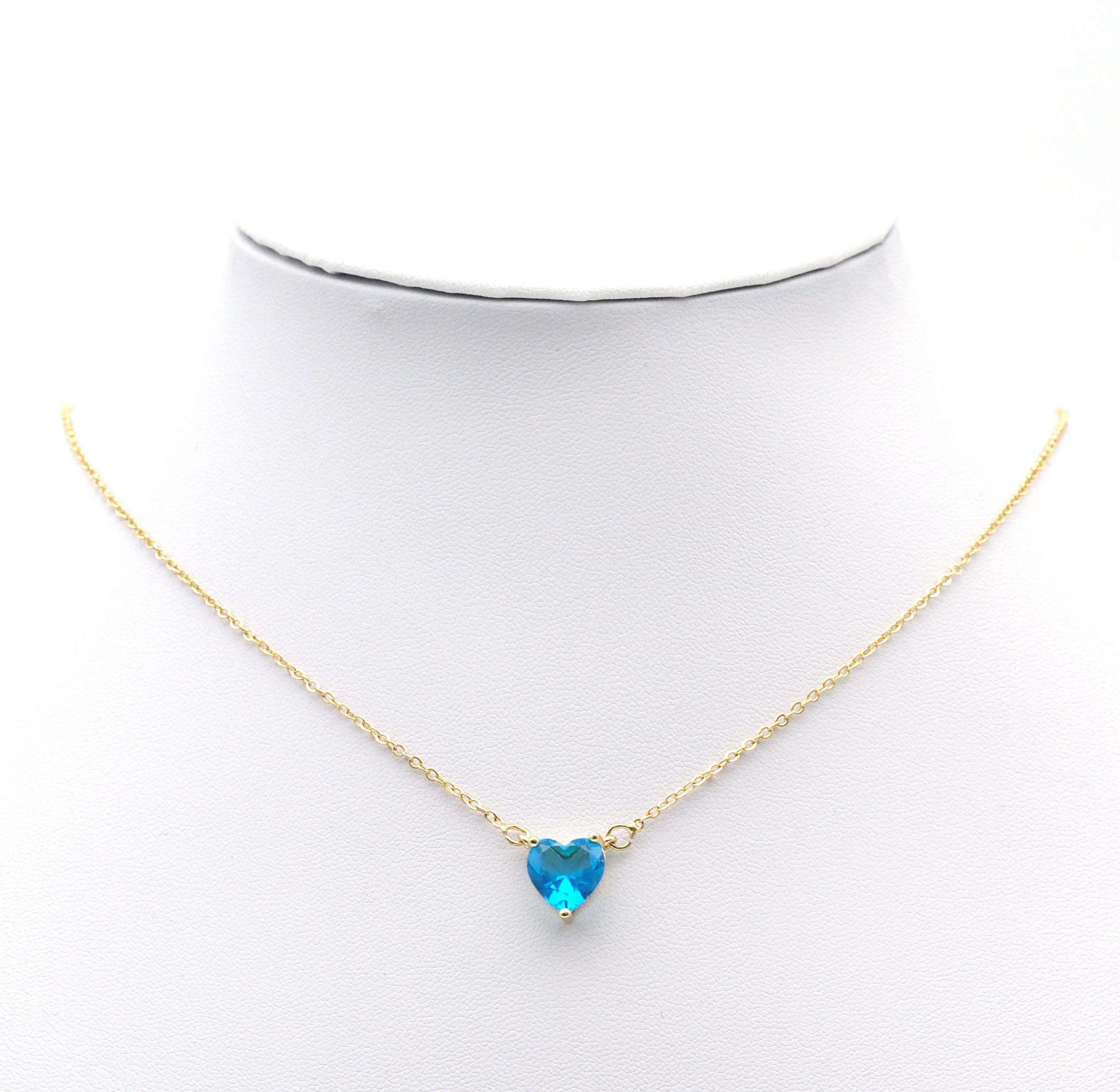 Colorful CZ Gold Heart Shape Connector Charm, Sku#F1513