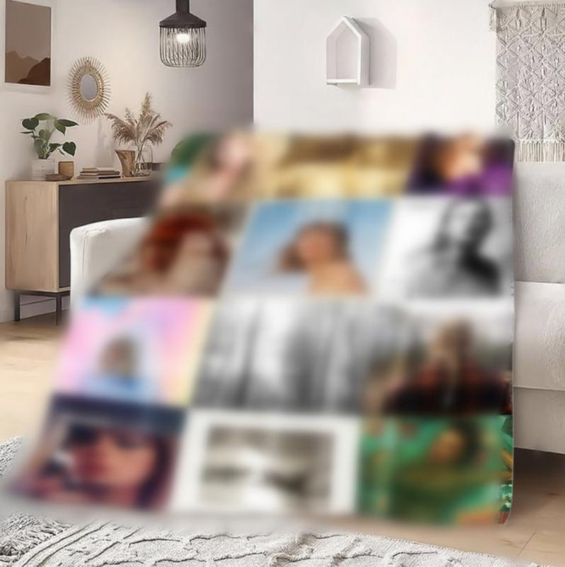 Personalized Album Cover Blanket, Soft Cozy Flannel Throw for Fans, All-Season Home Decor