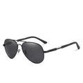 Lunettes de soleil de luxe pour homme/femme, en aluminium, magnésium et or, verres polarisés, style militaire, pour la conduite