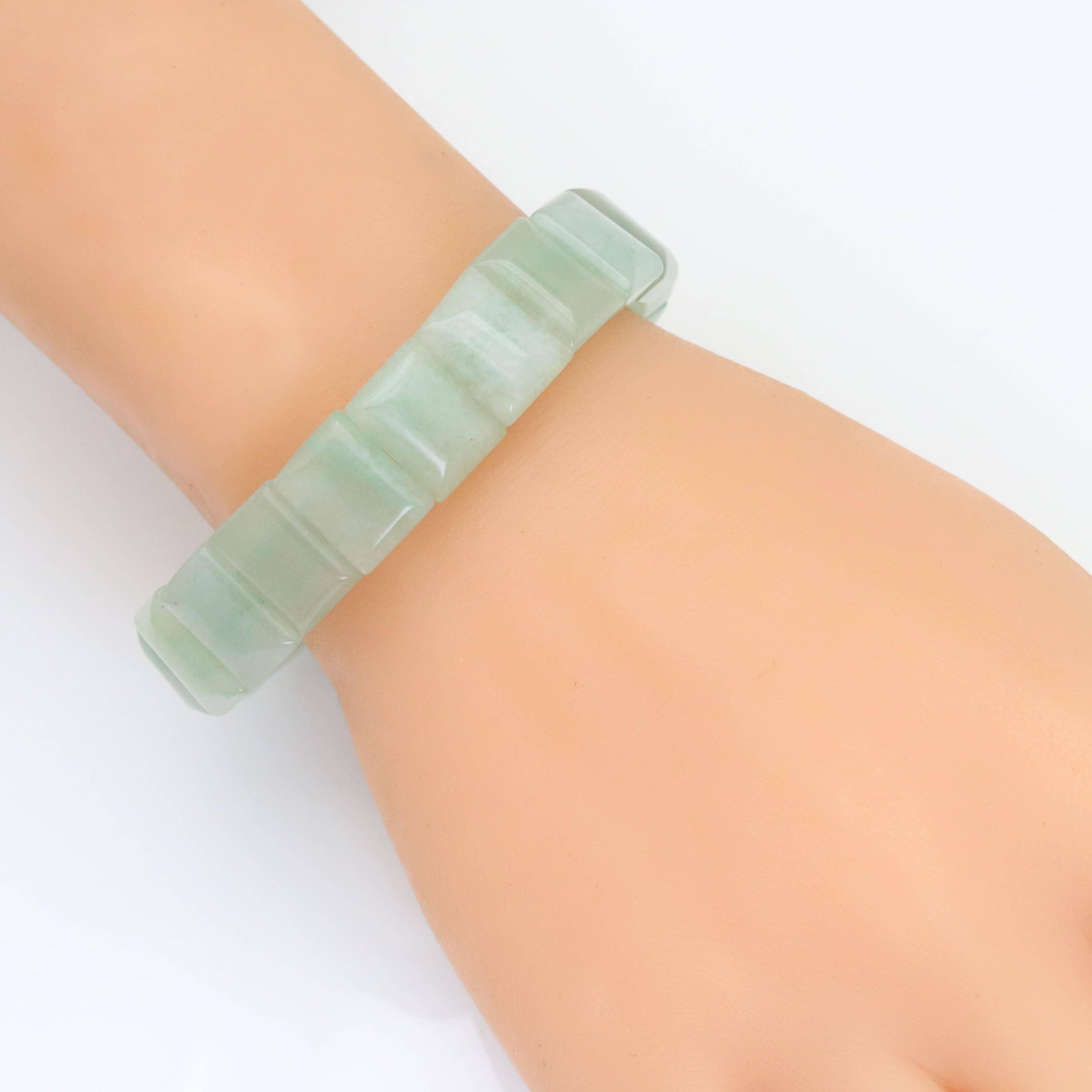 10x14mm Rectangle Stretchy bracelet, Sku#U1990