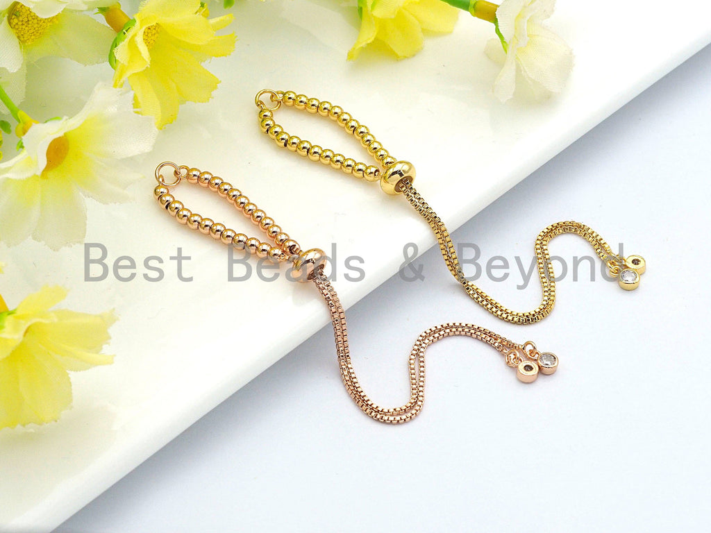 Ball Beads Adjustable Bracelet, Adjustable Bracelet Blanks, Slide Bead Expandable Bracelet Finding, Slider Bracelet,sku#P50