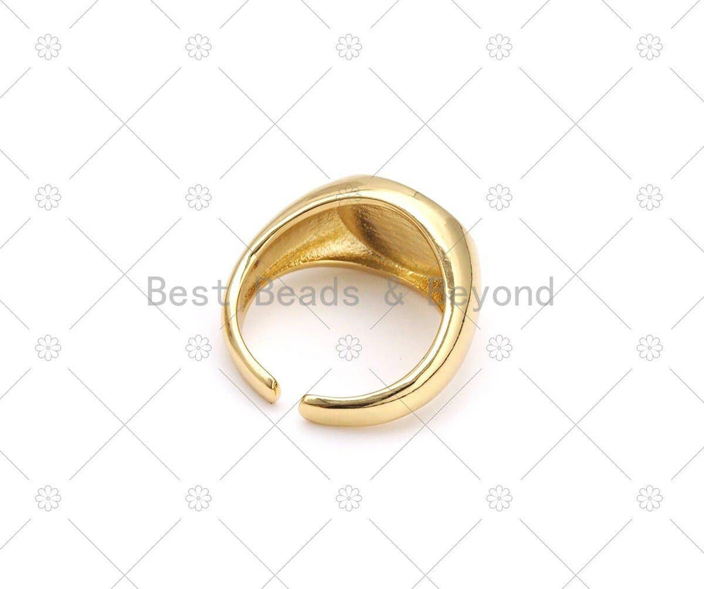 Star On Colorful Enamel Round Adjustable Ring, Sku#Y544