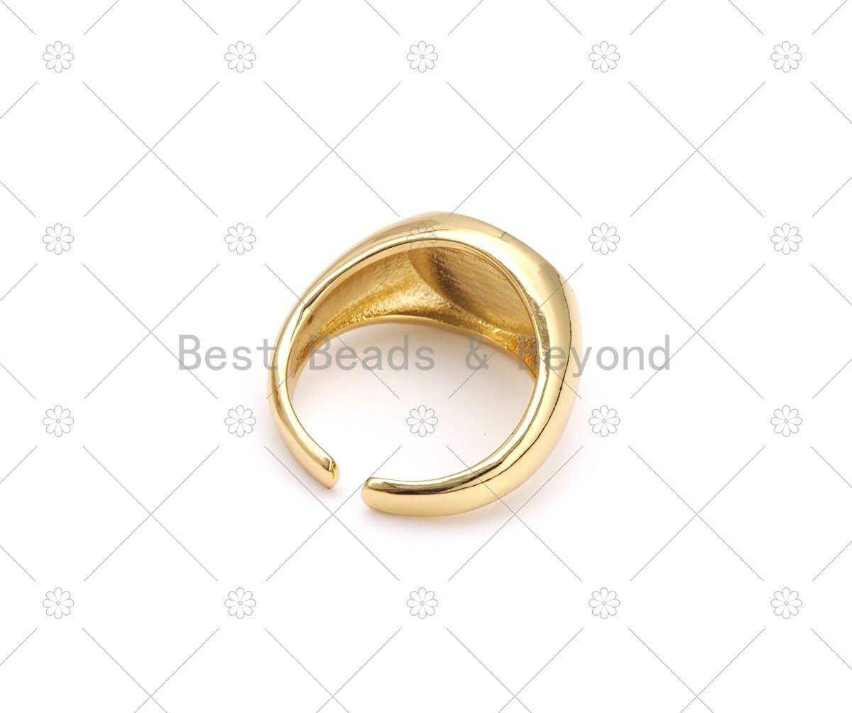 Star On Colorful Enamel Round Adjustable Ring, Sku#Y544