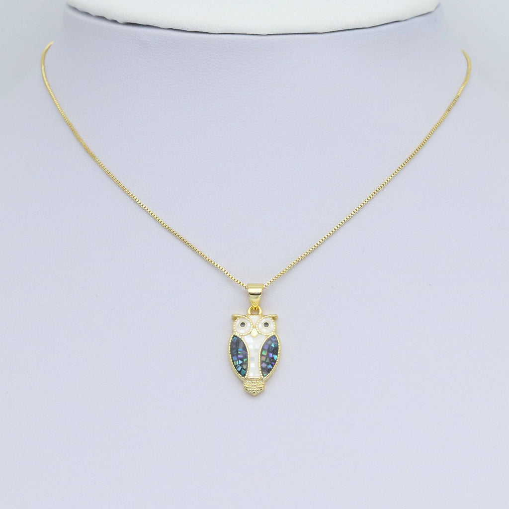 Abalone Night Owl Charm Pendant, Sku#WL9