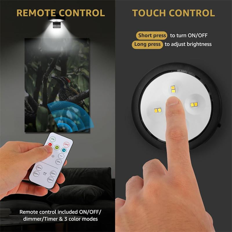 Battery Required Wall Mounted Light with 3 Lighting Modes, Wireless Magnetic Painting Light with Remote Control, Novelty Lighting for Home Decor, Multifunctional Ambient Lights #TOP PICKS