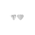 Silver Heart Stud Earrings, Sku#LD625