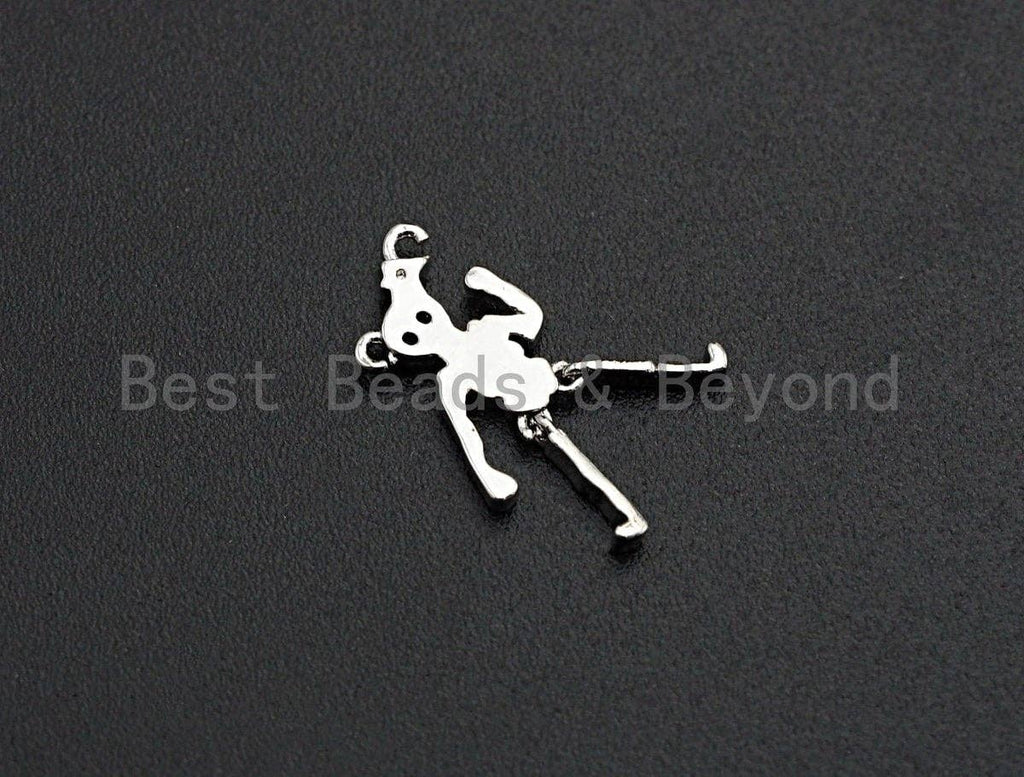 Human Skeleton Zumbie Frame Shaped Pendant/Charm, Dainty Gold Pendant Charm,10x18mm,Sku#Z567