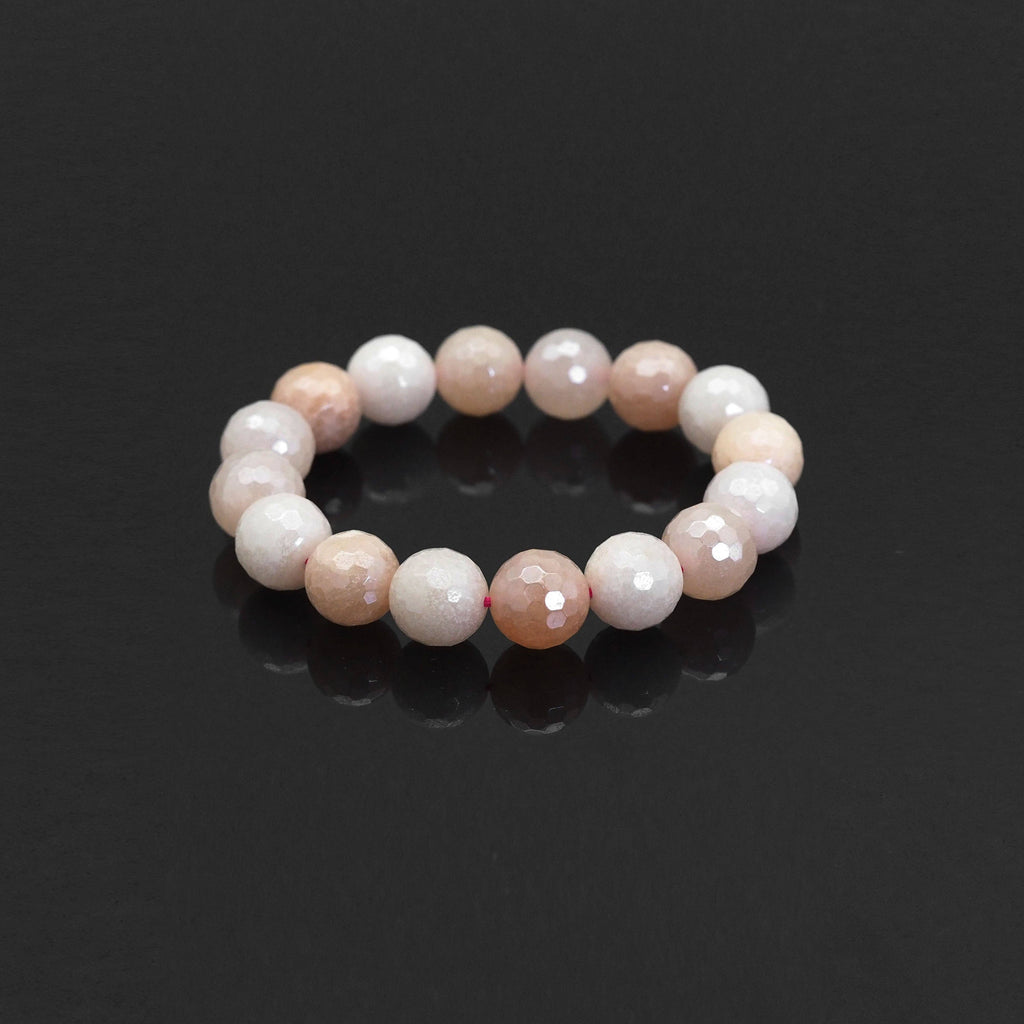 Mystic Pink Aventurine Faceted Stretchy Bracelet, Sku#EF417