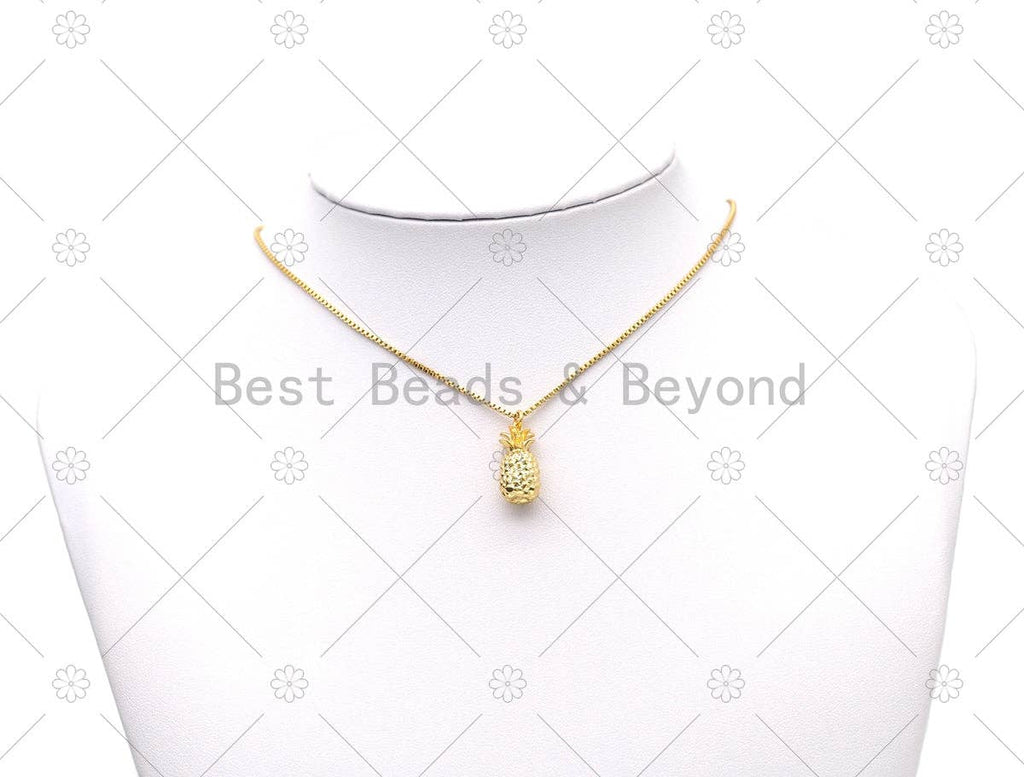 Gold Pineapple Charm, Sku#Y575