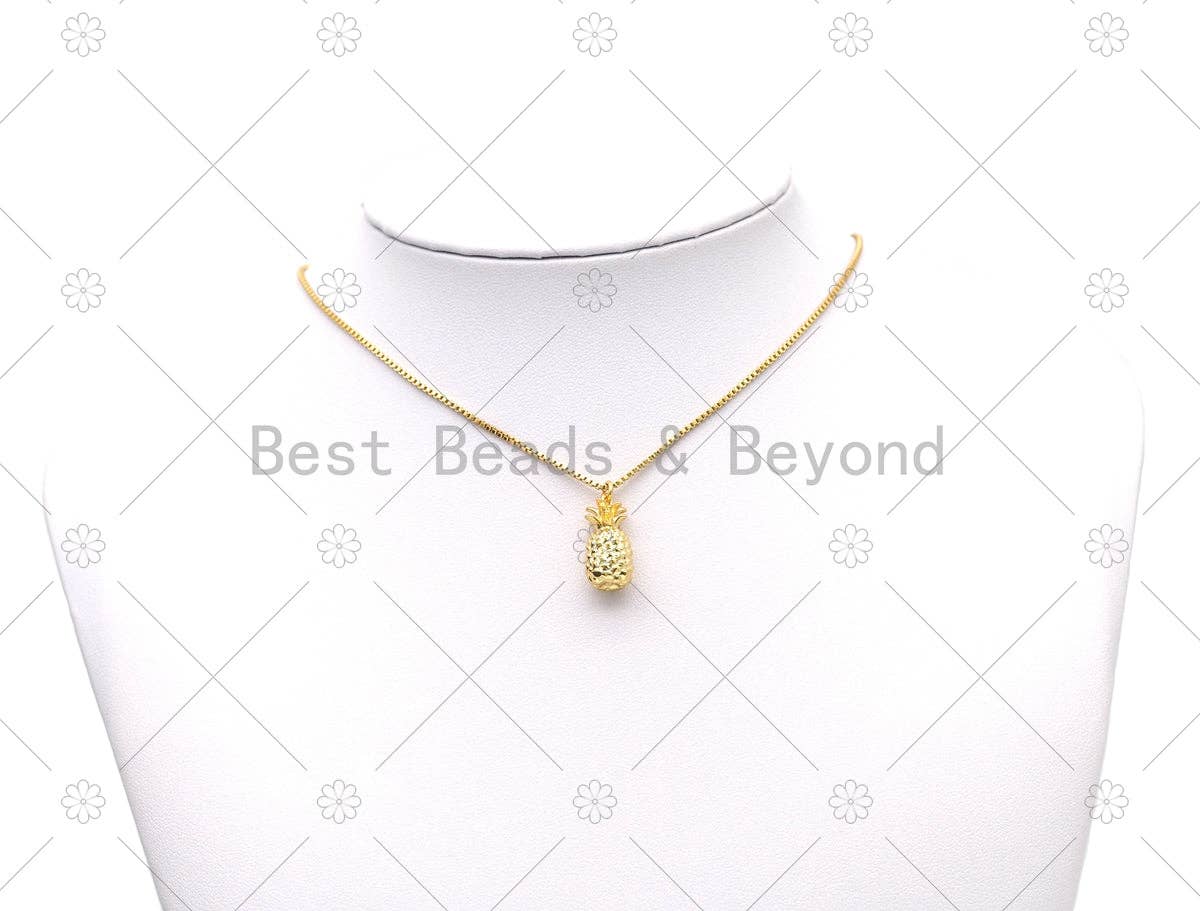 Gold Pineapple Charm, Sku#Y575