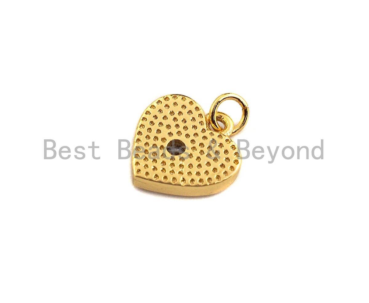 Enamel Colorful Big Cz On Heart Pendant,CZ Micro Pave Oil Drop pendant,Enamel pendant,Enamel Jewelry,11mm,sku#Z643
