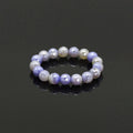 Mystic Blue Banded Agate Stretchy Bracelet, 8mm/10mm/12mm, SKU#EF402