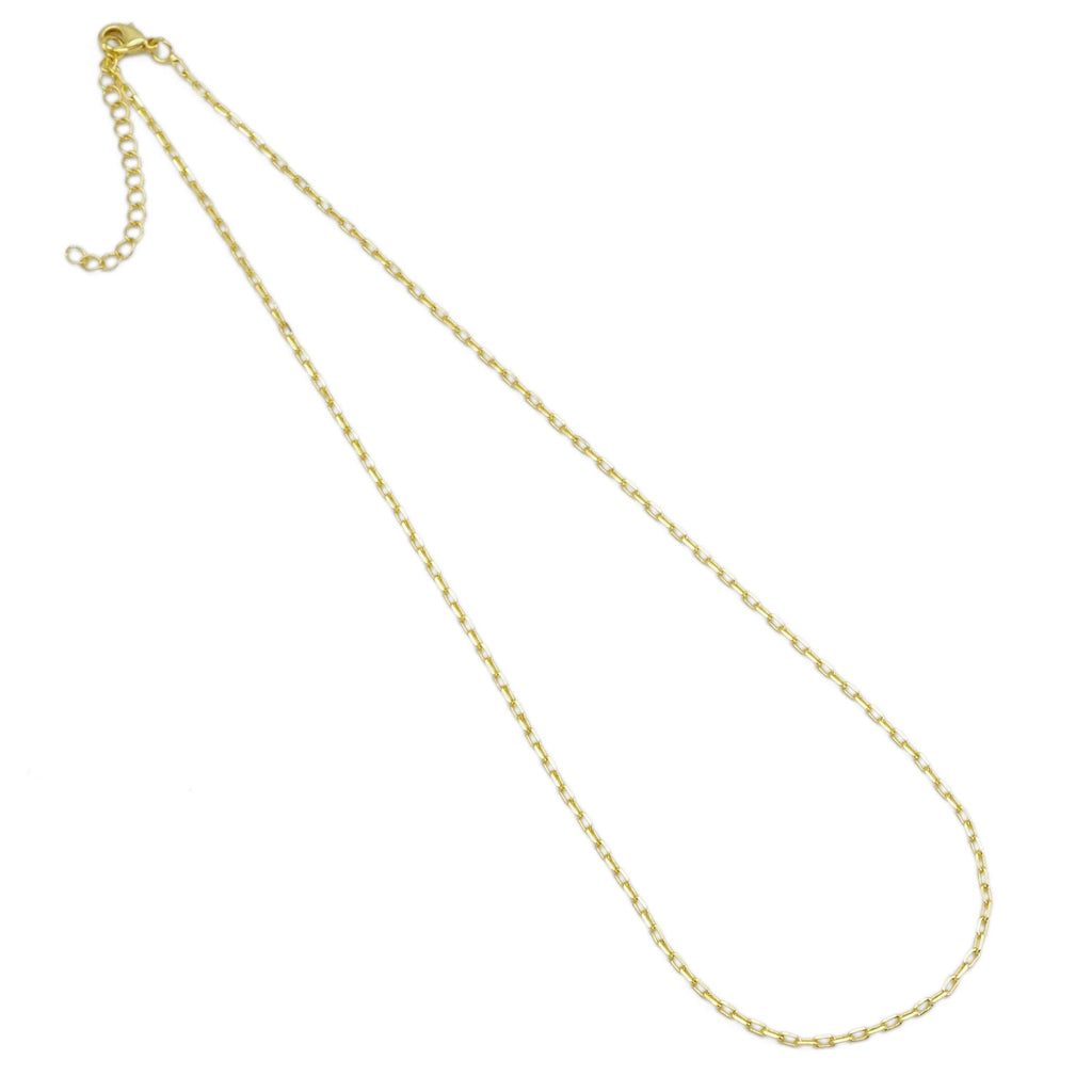 Dainy Thin Paperclip Think Chain Adjustable Necklace, Sku#LD489