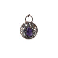 Natural Amethyst Copper Wired Flower Pendant, sku# YT45