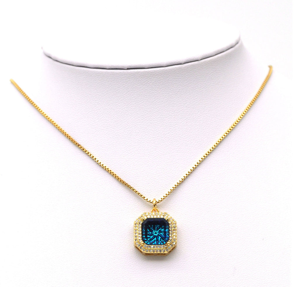 CZ Square Charm, Sku#Y618