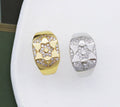 CZ David Star On Hexagon Signet Ring, Sku#X337C