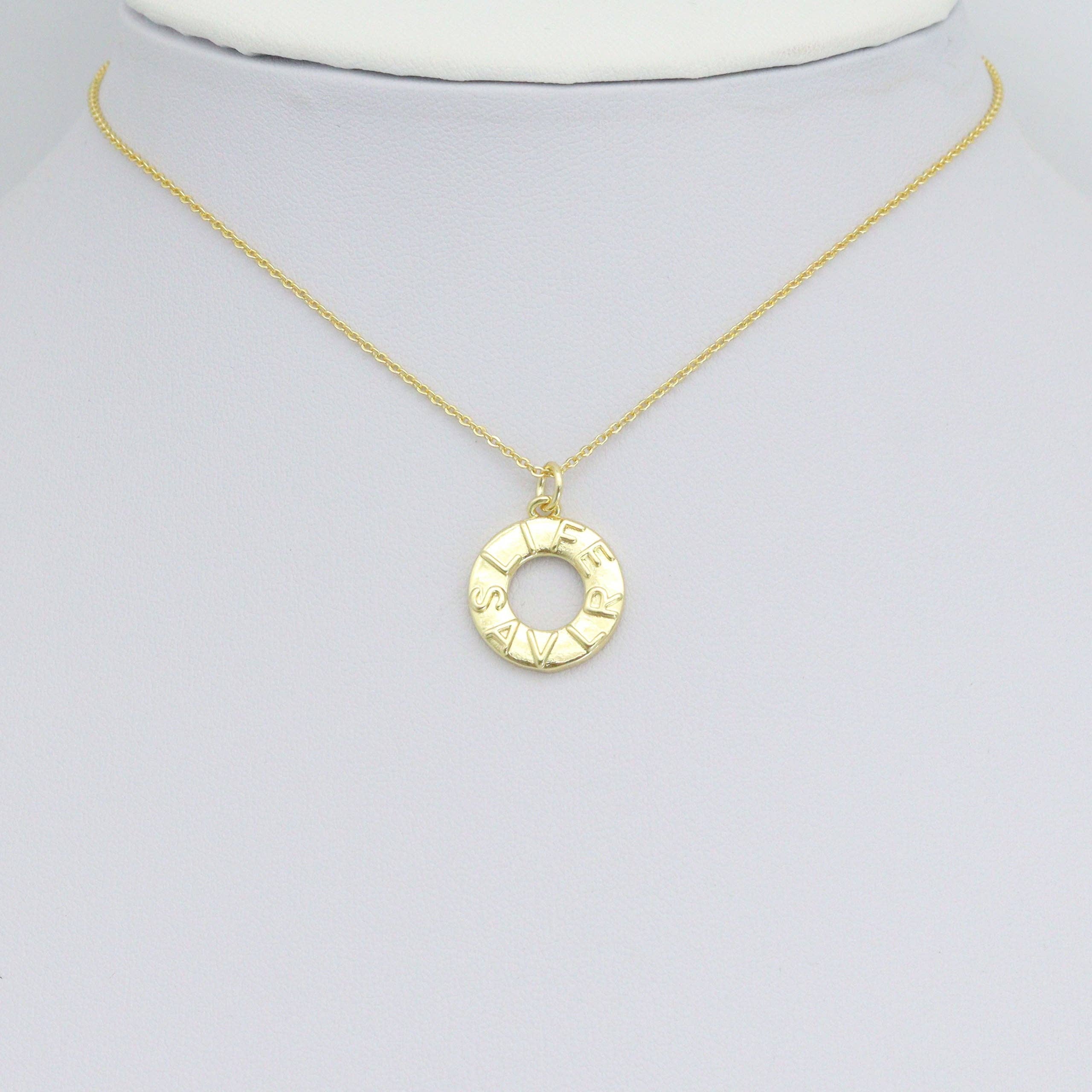 Gold Life SAVLR Charm Pendant, Sku#LK1135